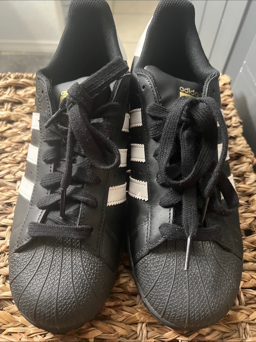 adidas Black Sneakers with White Stripes
